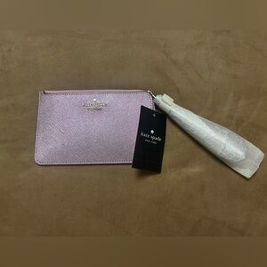 Kate Spade Metallic Pink Wristlet Clutch NWT